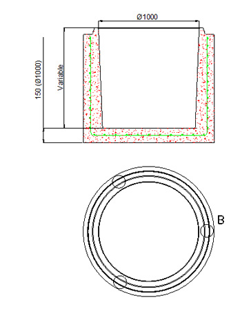 Bases circulaires de Ø1.000 et Ø1.200